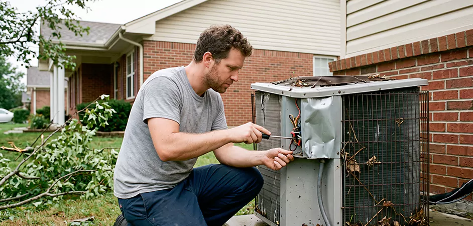 Storm Damage HVAC Restoration in Round Rock